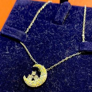 Swarovski Crystal Moon and Stars Necklace
